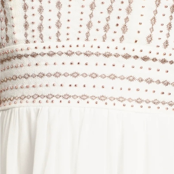 Lulus Meet Me in Madrid White Beaded Maxi Dress, S, NWT (no longer on site!) - Picture 7 of 8